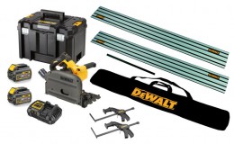 Dewalt DCS520T2 54V XR FLEXVOLT Cordless Plunge Saw - 2 x Batteries, Charger, 2 x 1.5m Rails, Pair of Clamps, Connector  £779.95
